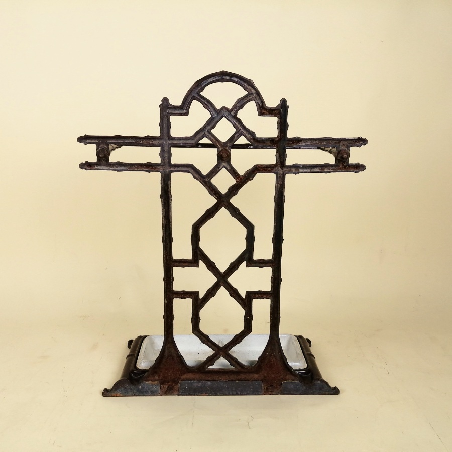 Victorian cast iron faux bamboo stick stand